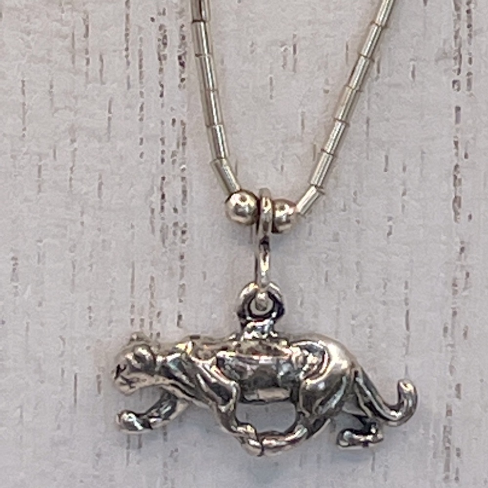 Vintage Panther or Cougar Charm Necklace